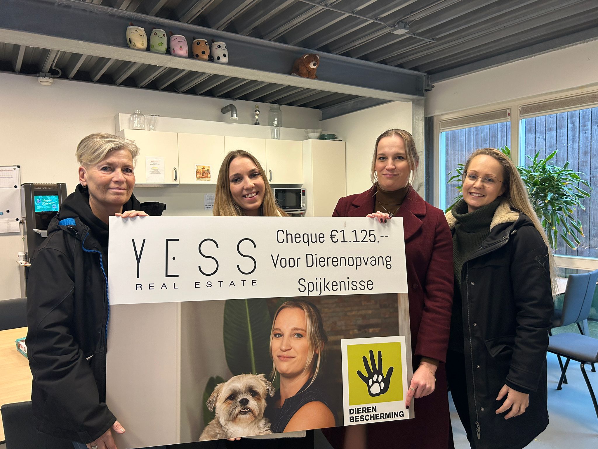 € 1.125,- voor Dierenopvang Spijkenisse