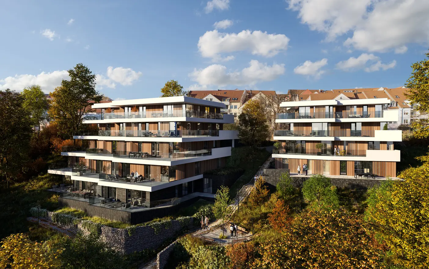 Appartementen en parkeergarage Rosentreppe