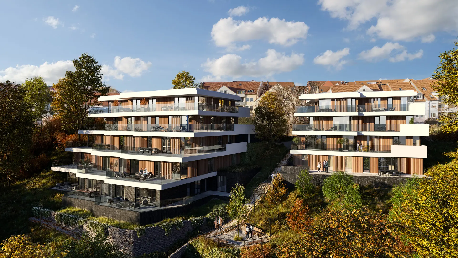 Appartementen en parkeergarage Rosentreppe
